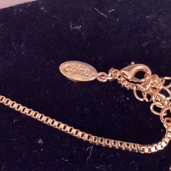 LOGO Brand Goldtone Multi-Color Faceted Crystals Necklace - Picture 2 of 9